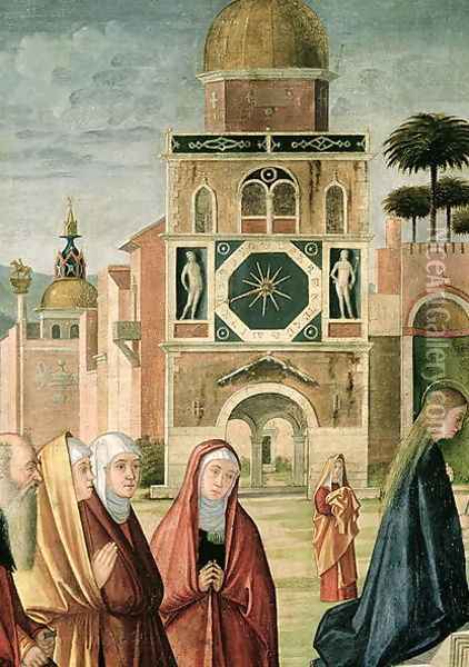 Presentation of Mary at the Temple (detail of Mary) Oil Painting - Vittore Carpaccio