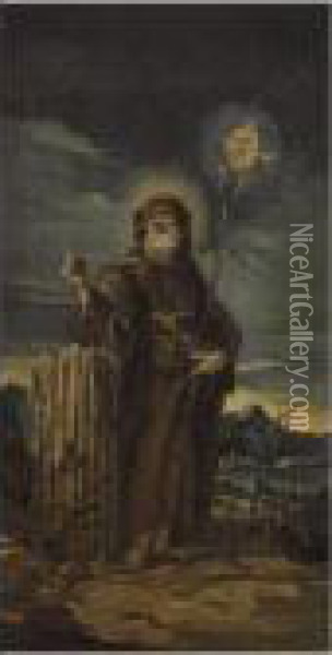 Saint Francis Of Paola Oil Painting - Francesco Guardi