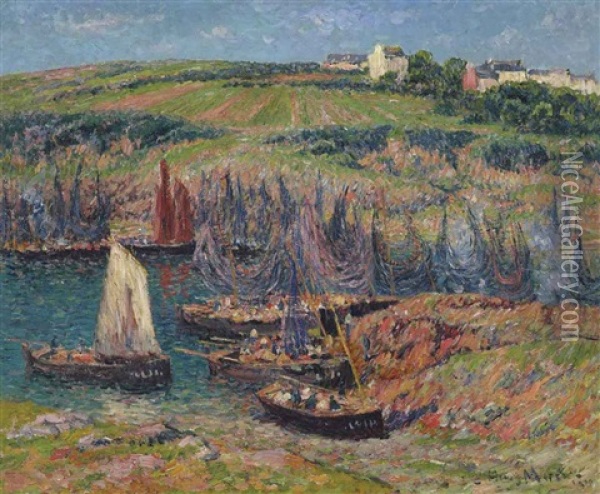 Les Sardiniers A Doelan Sur Mer Oil Painting - Henry Moret