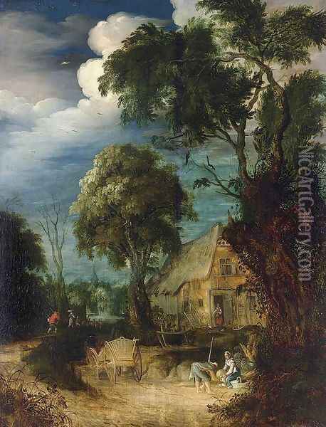 Wooded Landscape 2 Oil Painting - Abraham Govaerts