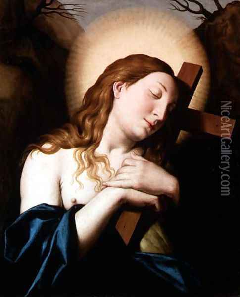 Penitent Magdalene Oil Painting - Francesco de' Rossi (see Sassoferrato)