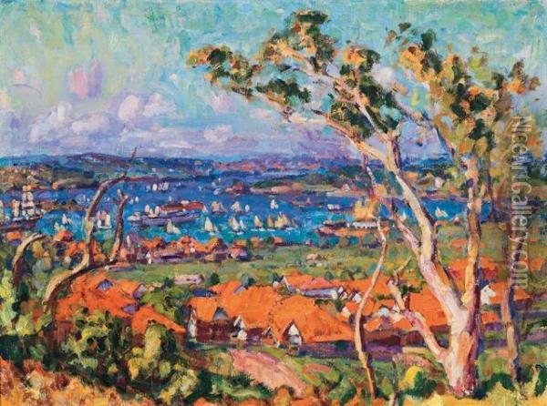 Sydney Harbour Oil Painting - John Russell
