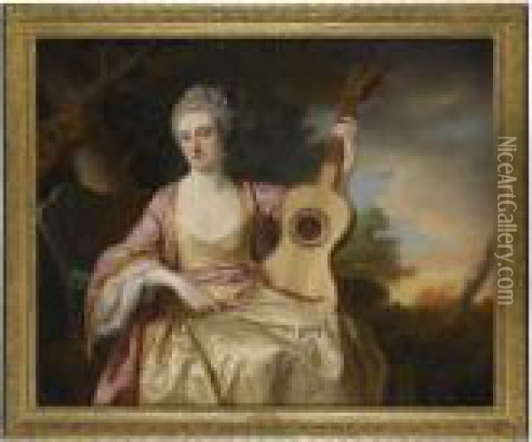 Portait Of Maria Walpole, Countess Waldegrave, Later Duchess Ofgloucester (1736-1807) Oil Painting - Francis Coates Jones