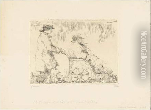 L'heureux Mendiant (londres) / The Happy Beggar (london). 1909 Oil Painting - Jean Emile Laboureur