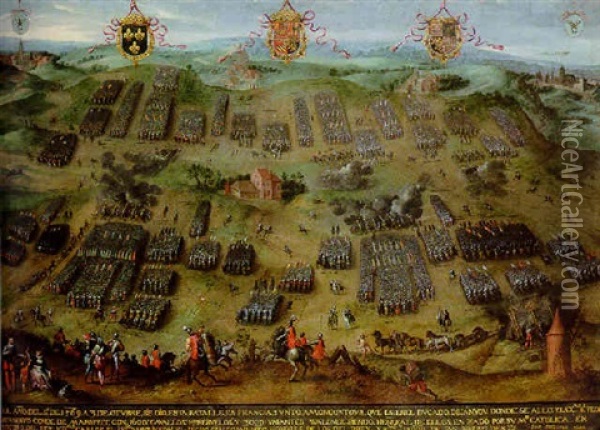 The Battle Of Montcontour, 30 October 1569 Oil Painting - Jan Snellinck the Elder