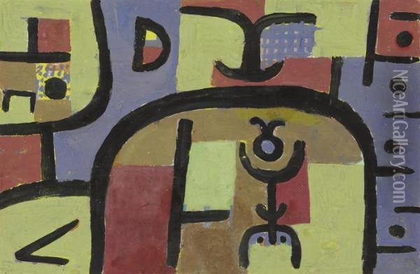 Ausserdem Ein Manchen Oil Painting - Paul Klee
