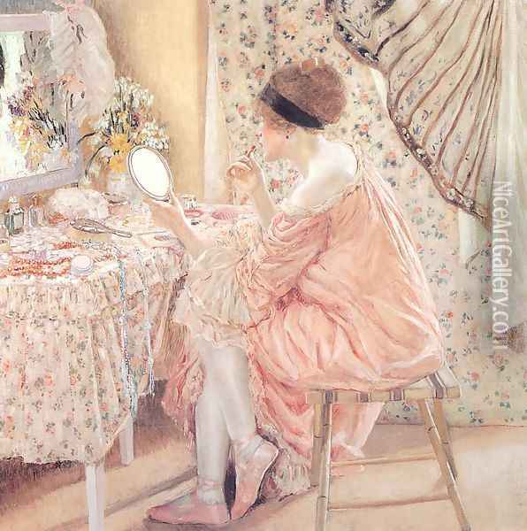 Before Her Appearance (La Toilette) Oil Painting - Frederick Carl Frieseke