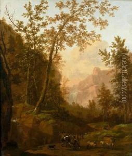 Arkadischegebirgslandschaft Oil Painting - Abraham Jansz Begeyn