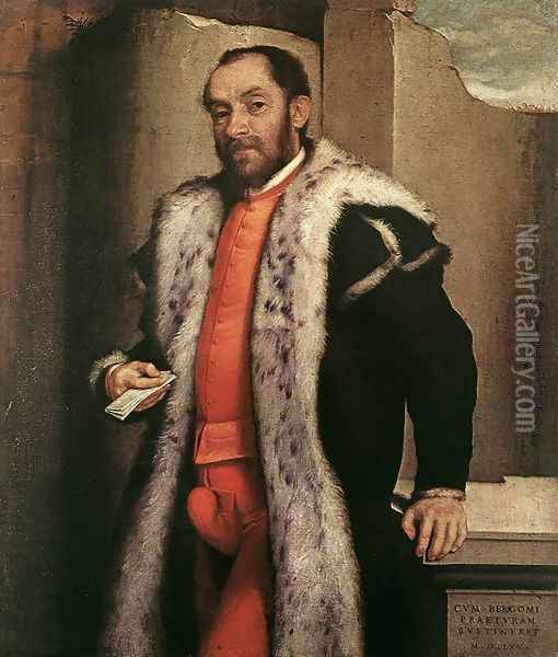 Portrait of Antonio Navagero 1565 Oil Painting - Giovanni Battista Moroni