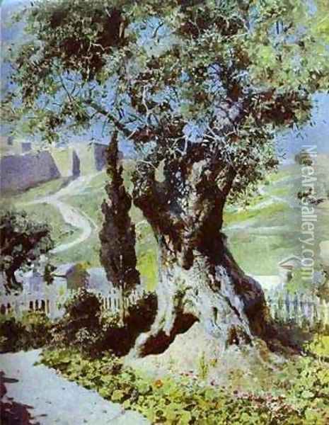 An Olive Tree In The Garden Of Gethsemane 1882 Oil Painting - Vasily Polenov