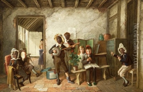 The Original Minstrels (abbey Orphanage) Oil Painting - Charles Hunt the Younger