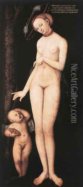Venus and Cupid Oil Painting - Lucas The Elder Cranach