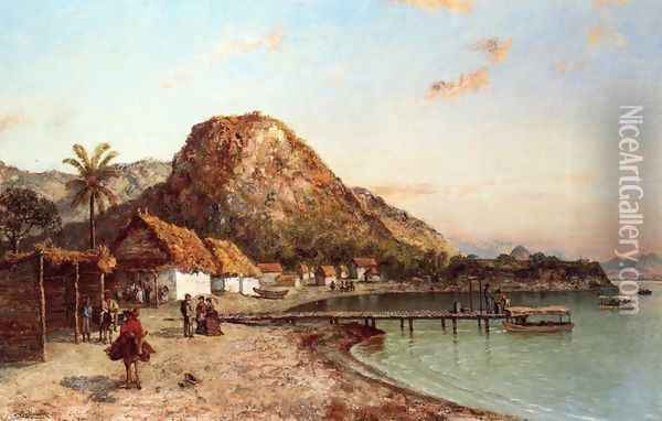 Jamaican Coastal Scene Oil Painting - Ralph Albert Blakelock