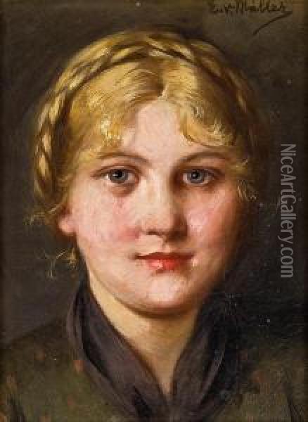 Blondes Dirndl Oil Painting - Emma Von Muller