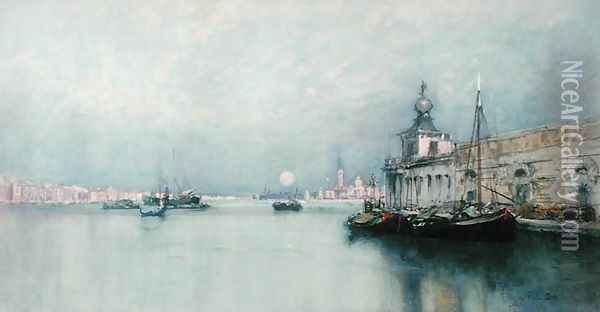 Moonrise on the Grand Canal Oil Painting - Francis Hopkinson Smith