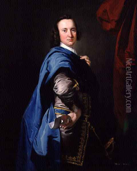 Sir John Abdy Bt Oil Painting - Thomas Hudson