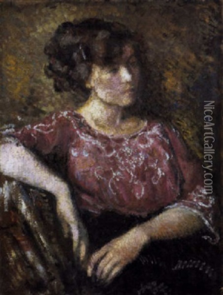 La Dame Pensive Oil Painting - Georges Lemmen