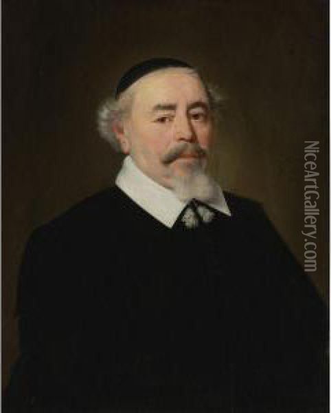 Portrait Of A Bearded Man Wearing A Skullcap Oil Painting - Jacob Gerritsz. Cuyp