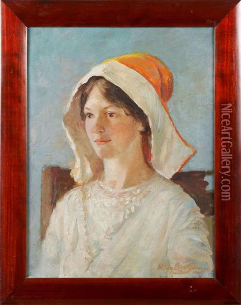 Portratt Av Froken Prytz Oil Painting - William Ernest Chapman