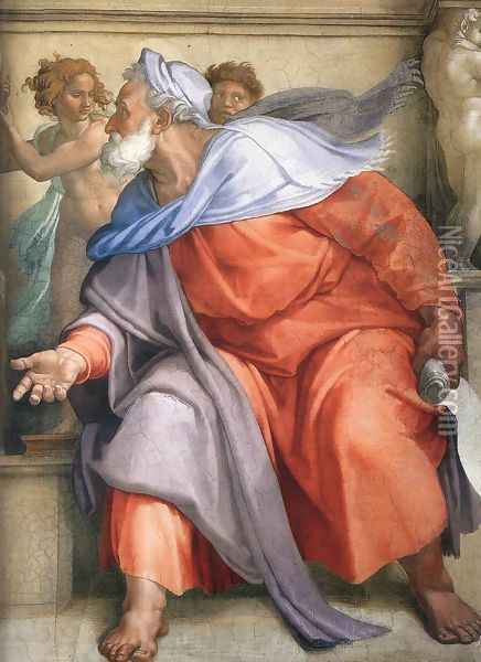 Ezekiel (detail-1) 1510 Oil Painting - Michelangelo Buonarroti