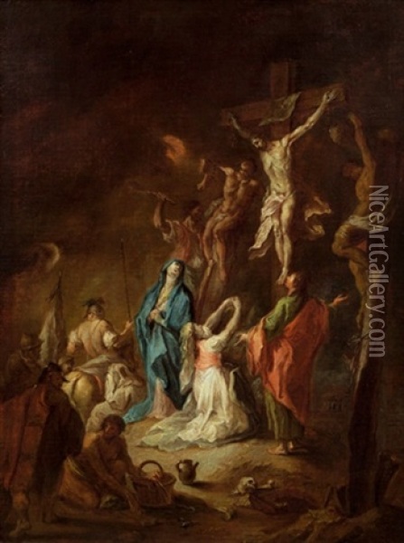 Kreuzigung Christi Oil Painting - Martin Johann (Kremser Schmidt) Schmidt