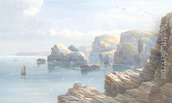 Pembrokeshire Coastal Landscapes Oil Painting - James Elliott