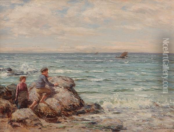 The Boat In Sight Oil Painting - Joseph Henderson
