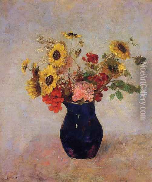 Vase Of Flowers13 Oil Painting - Odilon Redon
