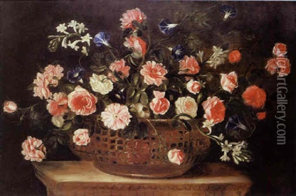 Bouquet De Fleurs Oil Painting - Pier Francesco Cittadini
