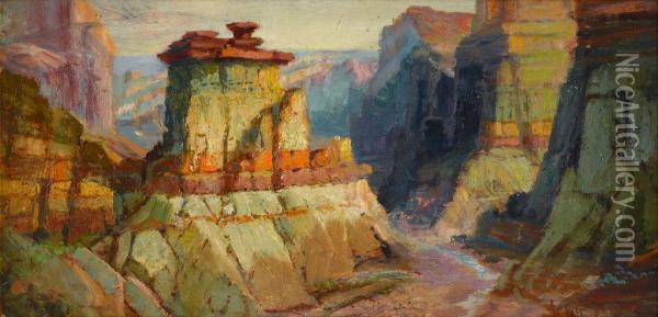 Grand Canyon Oil Painting - Arthur William Best