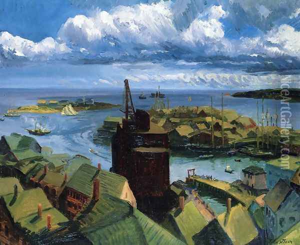Gloucester Harbor Oil Painting - John Sloan