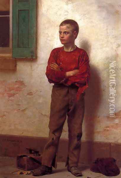 Not to be Trifled With Oil Painting - John George Brown