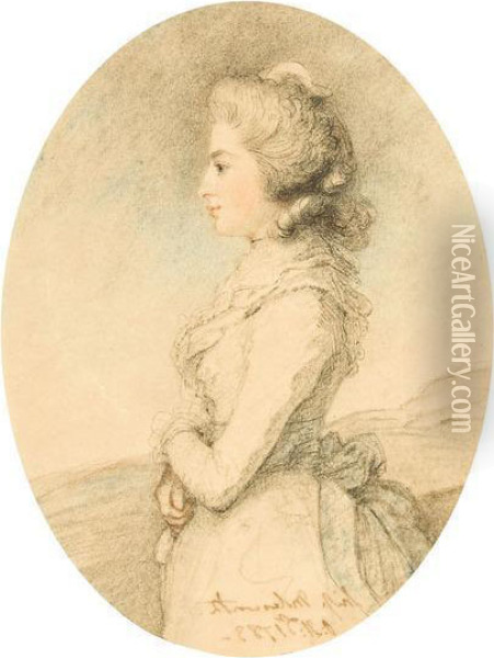 Portrait Of The Hon. Louisa Molesworth Oil Painting - Ozias Humphrey