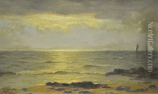 The Evening On The Ayrshire Coast Oil Painting - Duncan Cameron