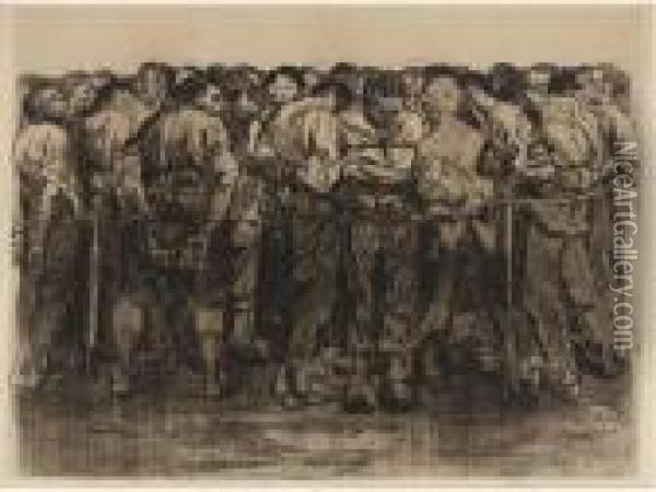 Die Gefangenen, From Bauernkrieg Oil Painting - Kathe Kollwitz