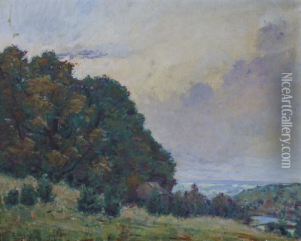 Summer Landscape Oil Painting - Charles Vezin