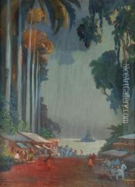 La Baie Oil Painting - Jean-Louis Paguenaud