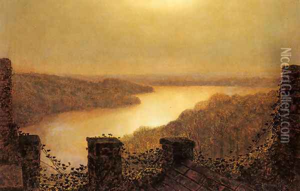Roundhaylake, From Castle Oil Painting - John Atkinson Grimshaw