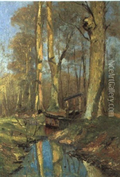 Kleines Wehr (grunewald?) Oil Painting - Robert Heinrich