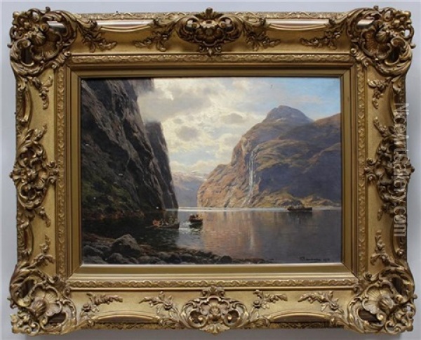 Am Geirangerfjord - Im Hintergrund Die Sieben Schwestern Oil Painting - Karl Paul Themistocles von Eckenbrecher