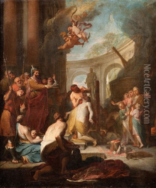 Le Martyre De Saint-eugene Oil Painting - Matthieu Elias