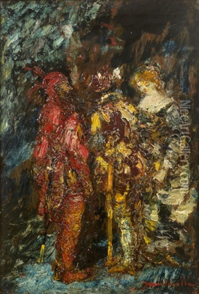 Scene De Faust Oil Painting - Adolphe Monticelli