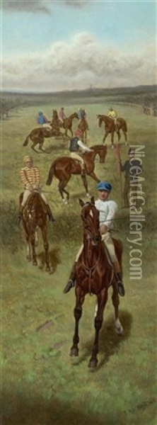 Vor Dem Pferderennen Oil Painting - Edward Algernon Stuart Douglas