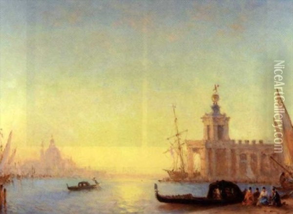 La Lagune A Venise Oil Painting - Amedee Rosier