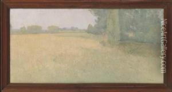 An Open Plain Oil Painting - Jean Eugene Clary