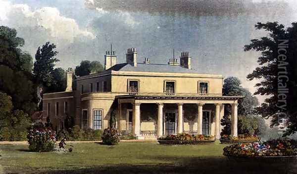 Wimbledon Park, from R. Ackermanns 1764-1834 Repository of Arts, 1823 Oil Painting - Thomas Hosmer Shepherd