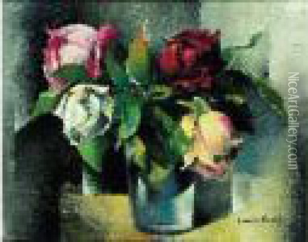 Vase De Fleurs Oil Painting - Pierre Hode