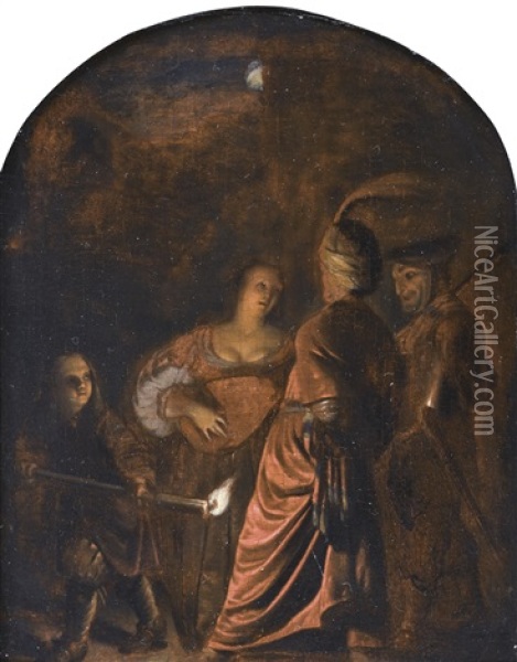 The Serenade Oil Painting - Frans van Mieris the Elder