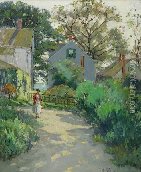 The Garden Oil Painting - Pauline Lennards Palmer