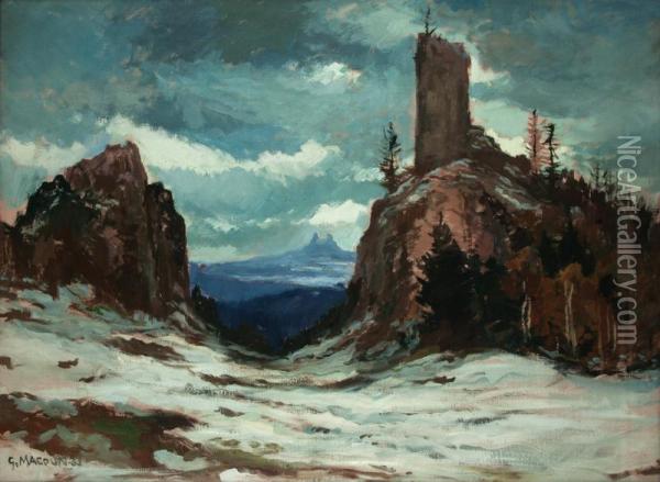 Krajina Pod Troskami Oil Painting - Gustav Macoun